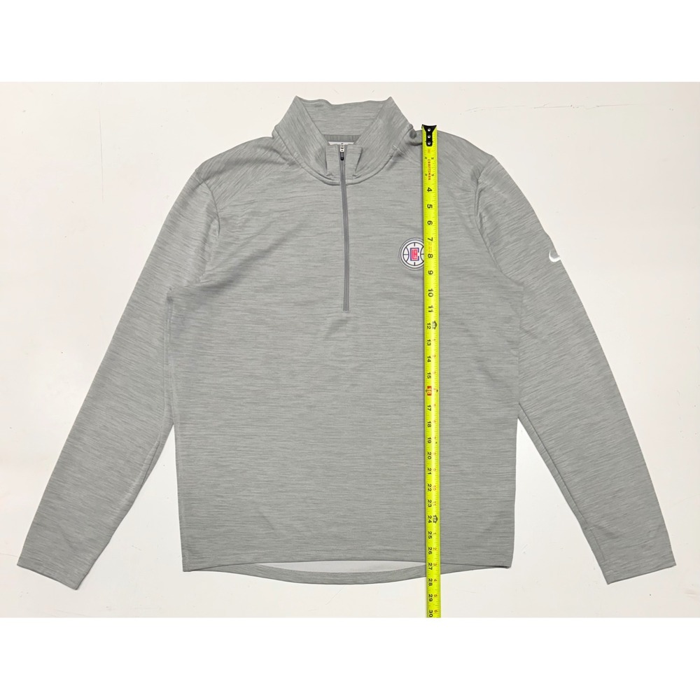 Nike Dri-FIT NBA LA Clippers Mens Large Quarter Zip Pullover Gray Heathered L